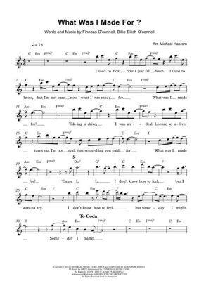 What Was I Made For: Flute Sheet Music and Its Journey